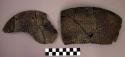 2 large sherds; 1 small sherd