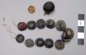 190 miscellaneous beads - stone, shell, metal, nut and European glass beads.