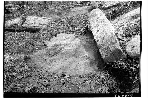 Fragments of fallen Stela 5