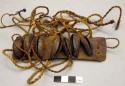 Iron anklet bells set on leather strap