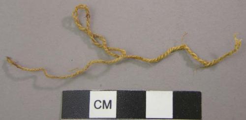 Woven fiber twine fragment, very fine