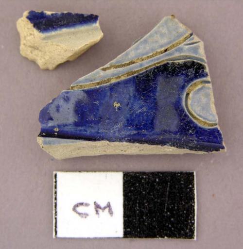 Ceramic, rhenish stoneware, blue sherds