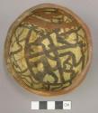 Bowl, polacca polychrome style c. int: curvilinear design; ext: slipped, no desi