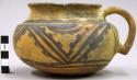 Cup, polacca polychrome style c. int: slipped, no design; ext: linear design. 10