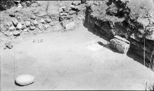 Southeast corner of Room 35, Excavated