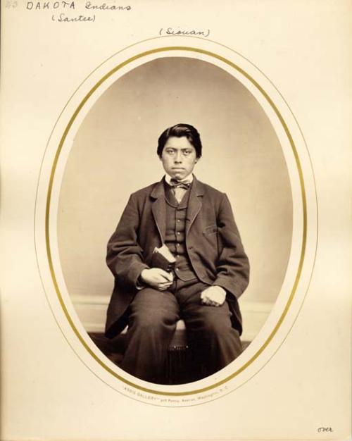 Portrait of Mok-pi-yu-e-hua-ku-dan, of the Wak-pe-ton band; Santee