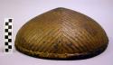 Woven bamboo hat, domed