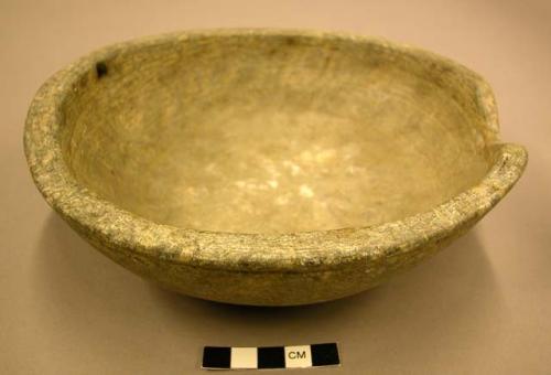 Stone dish, carved from steatite