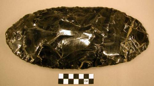 Chipped implement, obsidian