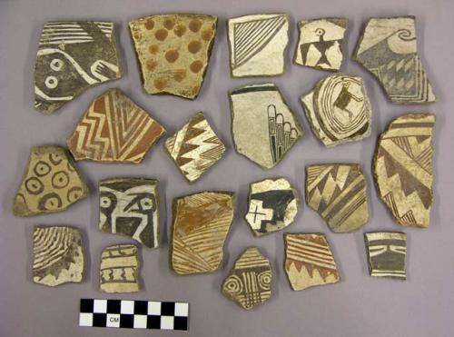 Sherds, rim and body, painted