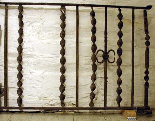 Portion of iron railing, "from the balcony of the Governor's palace"