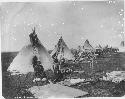 Sioux Village, Copy from an Old Print