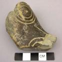 Ceramic pipe bowl fragment