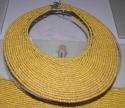 Yellow beaded collar - worn over 37-98-70/649 by women on feast days