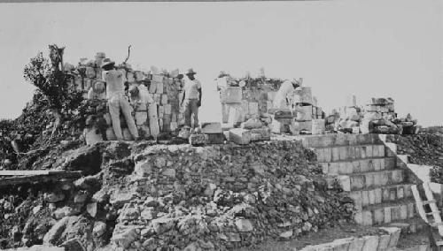 Outer chamber of the Temple of Wall Panels during repair