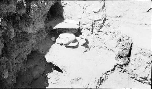 Southwest corner of Room 21, Excavated