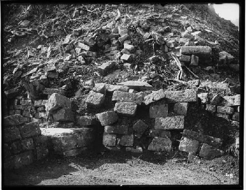 Corner of roof at Chamber 3 at Mound 50