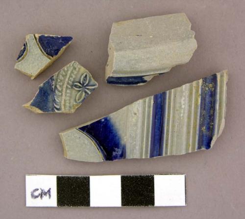 Ceramic, rhenish stoneware, blue sherds