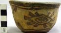 Bowl, polacca polychrome style c. int: linear design; ext: linear design. 5.9 x