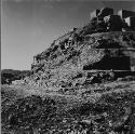 East Side of Structure 6; Before Removal of Fill Behind Terrace 1