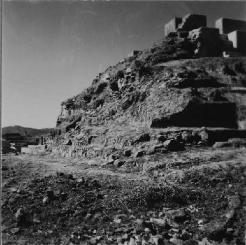 East Side of Structure 6; Before Removal of Fill Behind Terrace 1