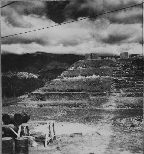 Panorama of South Side of Structure 6 after Cleaning; Before Repair