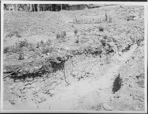 Eastern wall of Mound 36, looking northwest