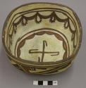 Bowl, polacca polychrome style c. int: curvilinear design; ext: linear design. 1