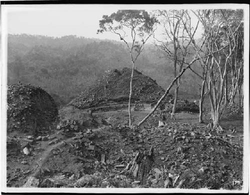 View of Pyramid 16 and Mound 1