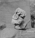 Str R89. Sculptured stone from debris in areaway, cat 54-292