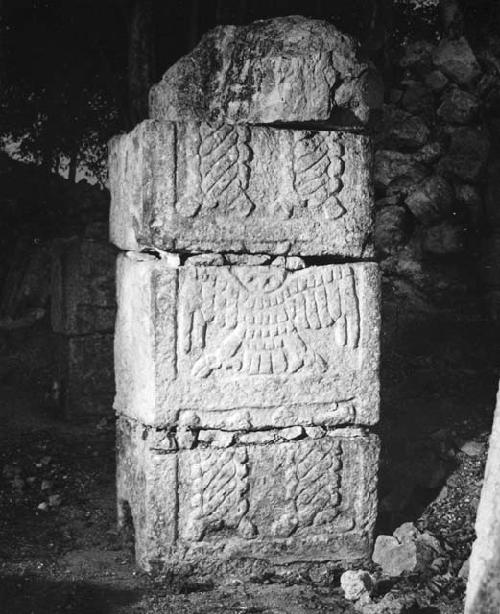 Temple of the Owls. West side of west column.