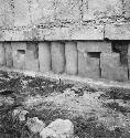 Decorated podium at SE corner of Temple of Three Lintels, Str. 7B3