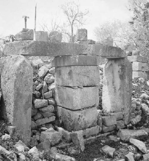 North doorway at the Temple of the Four Lintels, Structure 7B4