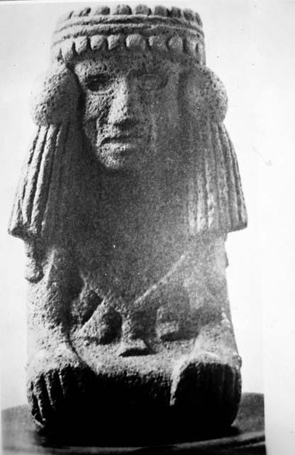 Stone statue of Chicomeconatl, Chalchiuhtlieue