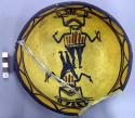 Bowl, polacca polychrome style c. int: kachina design; ext: slipped, no design.