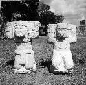 3D10. Atlanteans stored at Officina. The left is 62cm tall and the right is 58cm