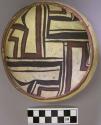 Bowl, polacca polychrome style c. int: linear design; ext: slipped, no design. 7