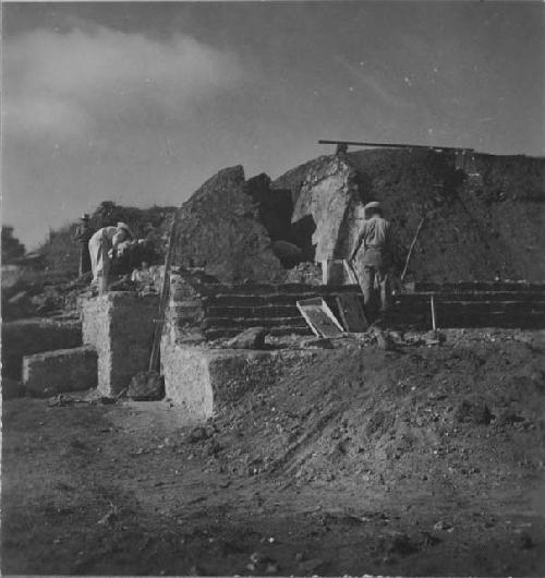 Structure 23; Ball Court; Reconstruction of North-East Corner