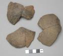 6 fragments of Pucara plain pottery jar