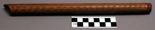 Cane saguer (wine) tube decorated in 4 incised panels