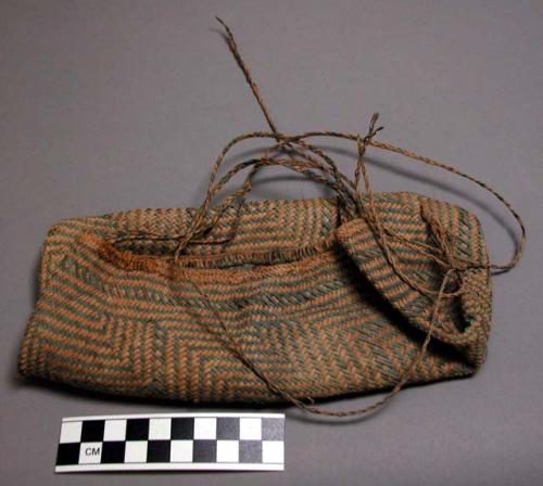 Man's basketry pouch for carrying personals (shell money, betel nut, +