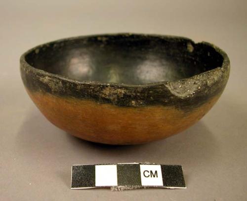 Forestdale smudged pottery bowl