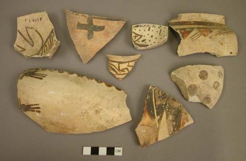 Selected potsherds