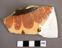 Ceramic rim sherd, polychrome ware, mended, reconstructed