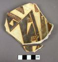 Fragments of polychrome pottery bowl
