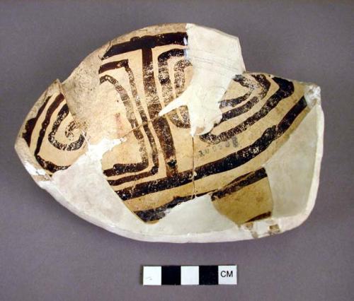 Restorable Jeddito black-on-yellow potsherd