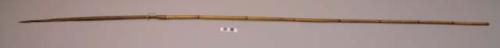 Spear - bamboo shaft with long slender barbed wooden foreshaft