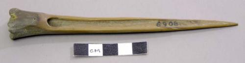 Slender pointed tool made of bone