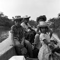 Linga family on river at Sayaxche