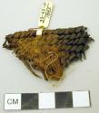 Twilled yucca sandal, fragment of 5-row selvage